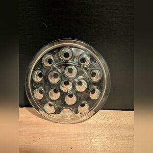 Vintage Clear Glass Flower Frog